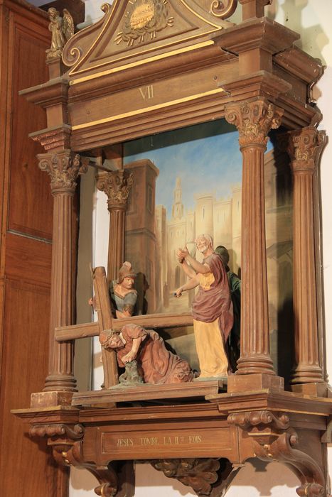 chemin de croix, station n°7: Jésus tombe la 2e fois