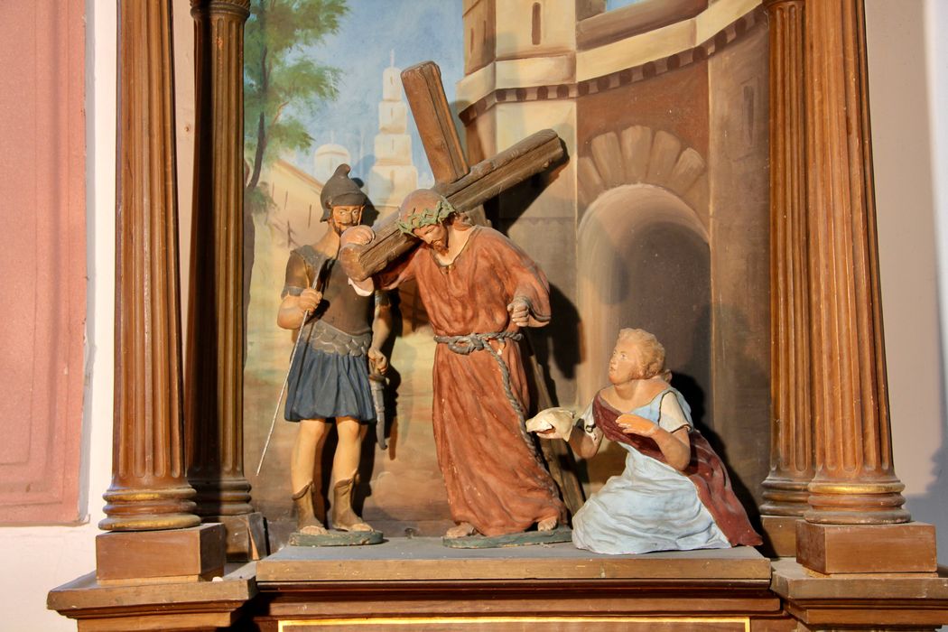 chemin de croix, station n°6 : Sainte Véronique essuie la face de Jésus