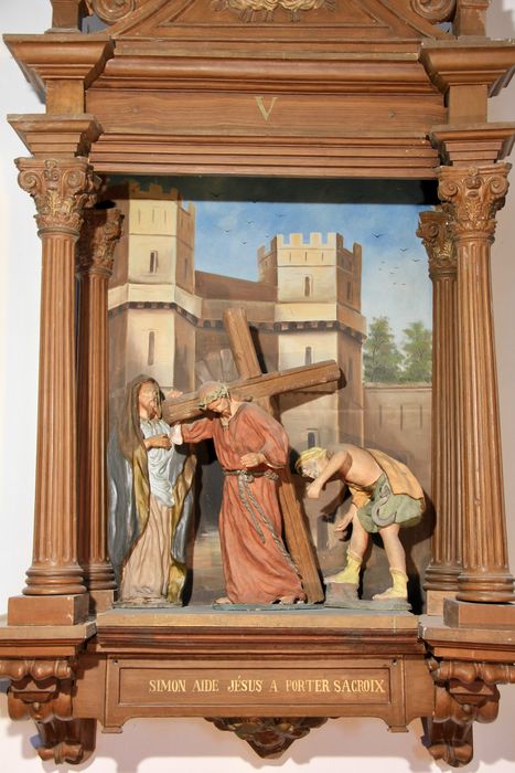 chemin de croix, station n°5 : Simon aide Jésus à porter sa croix