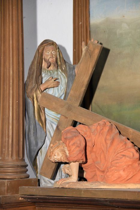 chemin de croix, station n°9 : Jésus tombe pour la 3e fois, détail