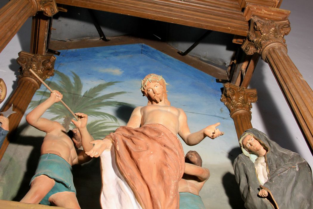 chemin de croix, station n°10 : Jésus est dépouillé de ses vêtements, détail