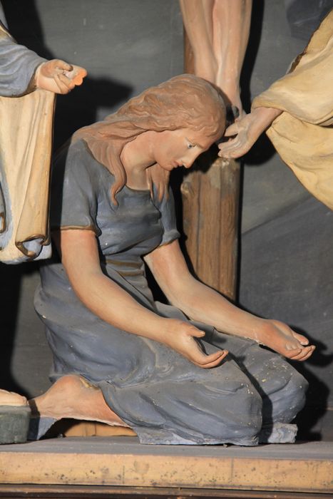 chemin de croix, station n° 12 : Jésus meurt sur la croix, détail