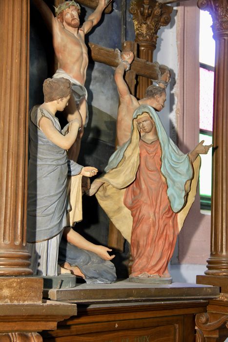chemin de croix, station n° 12 : Jésus meurt sur la croix, détail