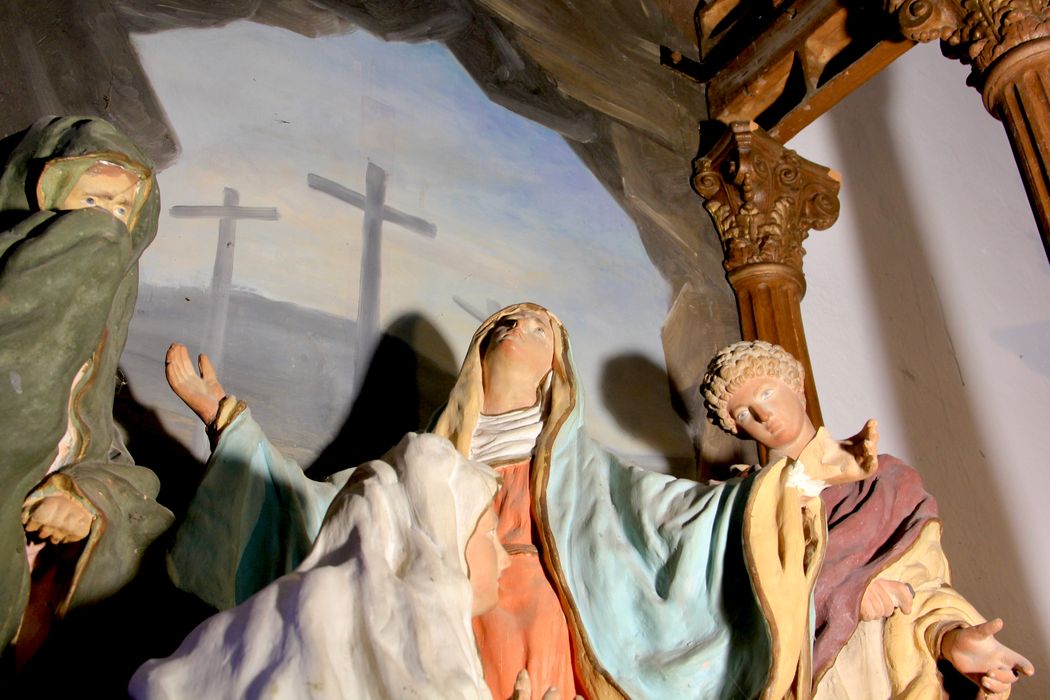 chemin de croix, station n°14 : Jésus est mis dans le sépulcre, détail