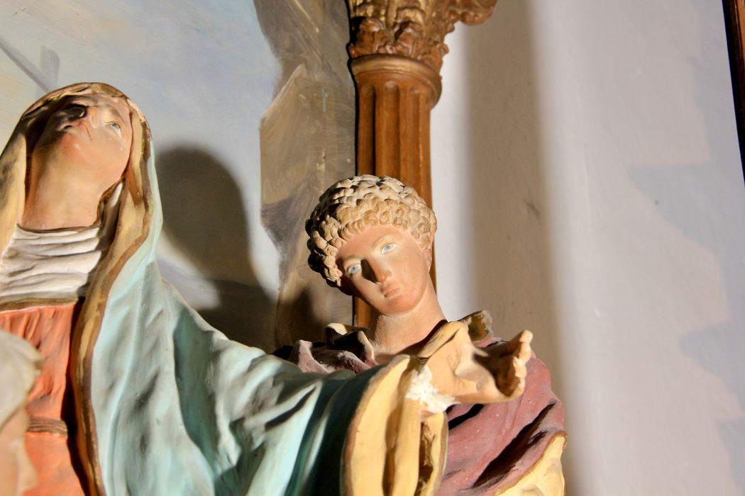chemin de croix, station n°14 : Jésus est mis dans le sépulcre, détail