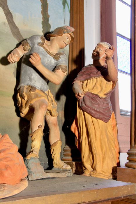 chemin de croix, station n°9 : Jésus tombe pour la 3e fois, détail