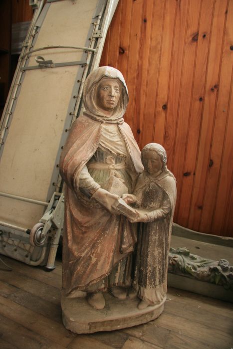 Groupe sculpté : Éducation de la Vierge