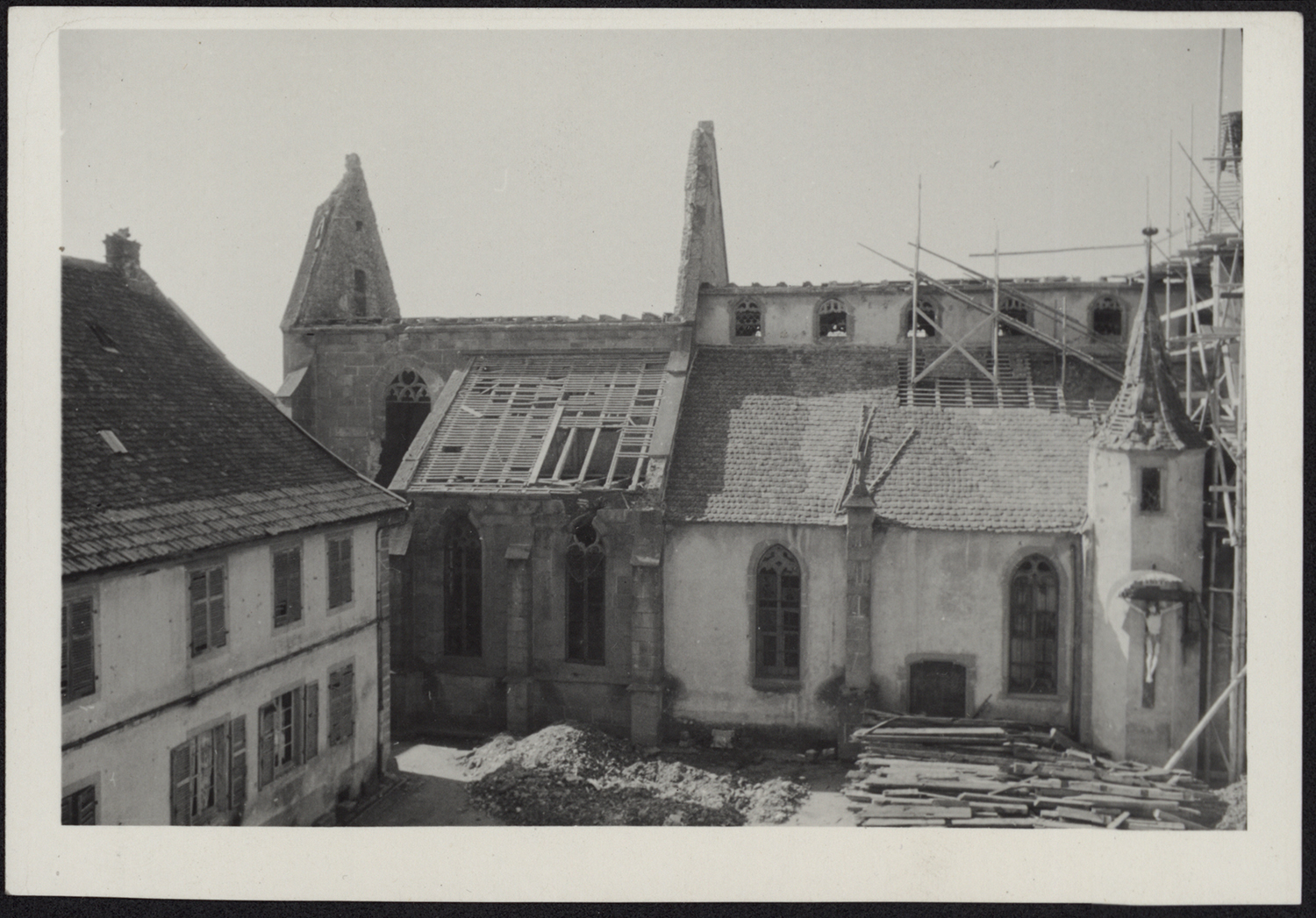 Dommages de guerre, vue d’ensemble de la façade nord.