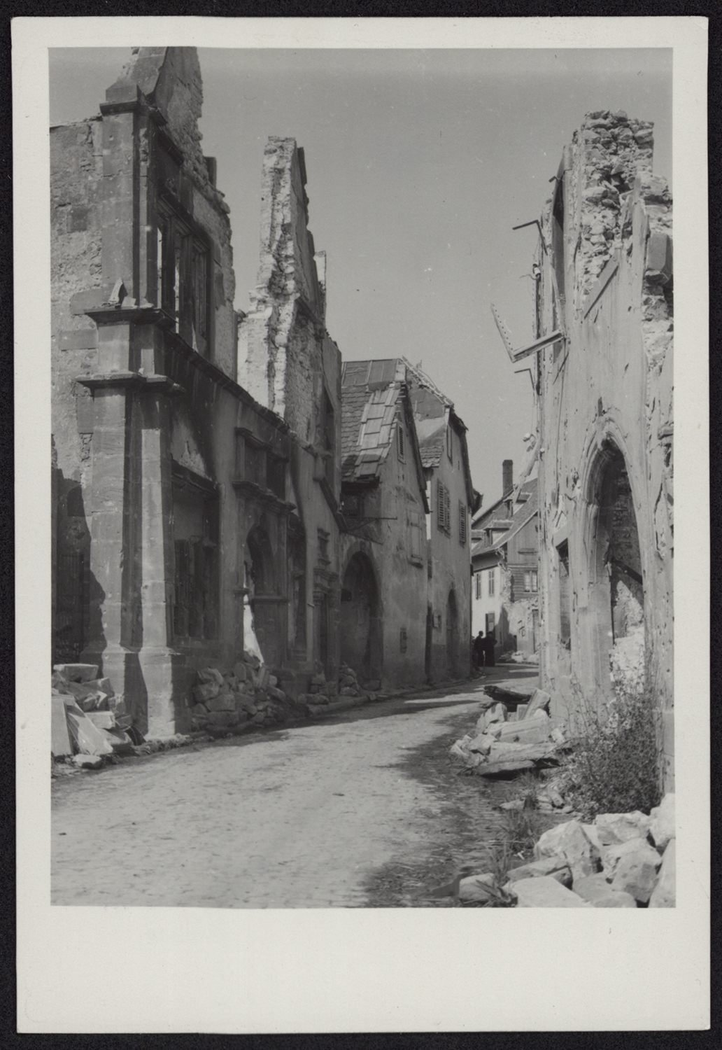 Dommages de guerre, vue des ruines.