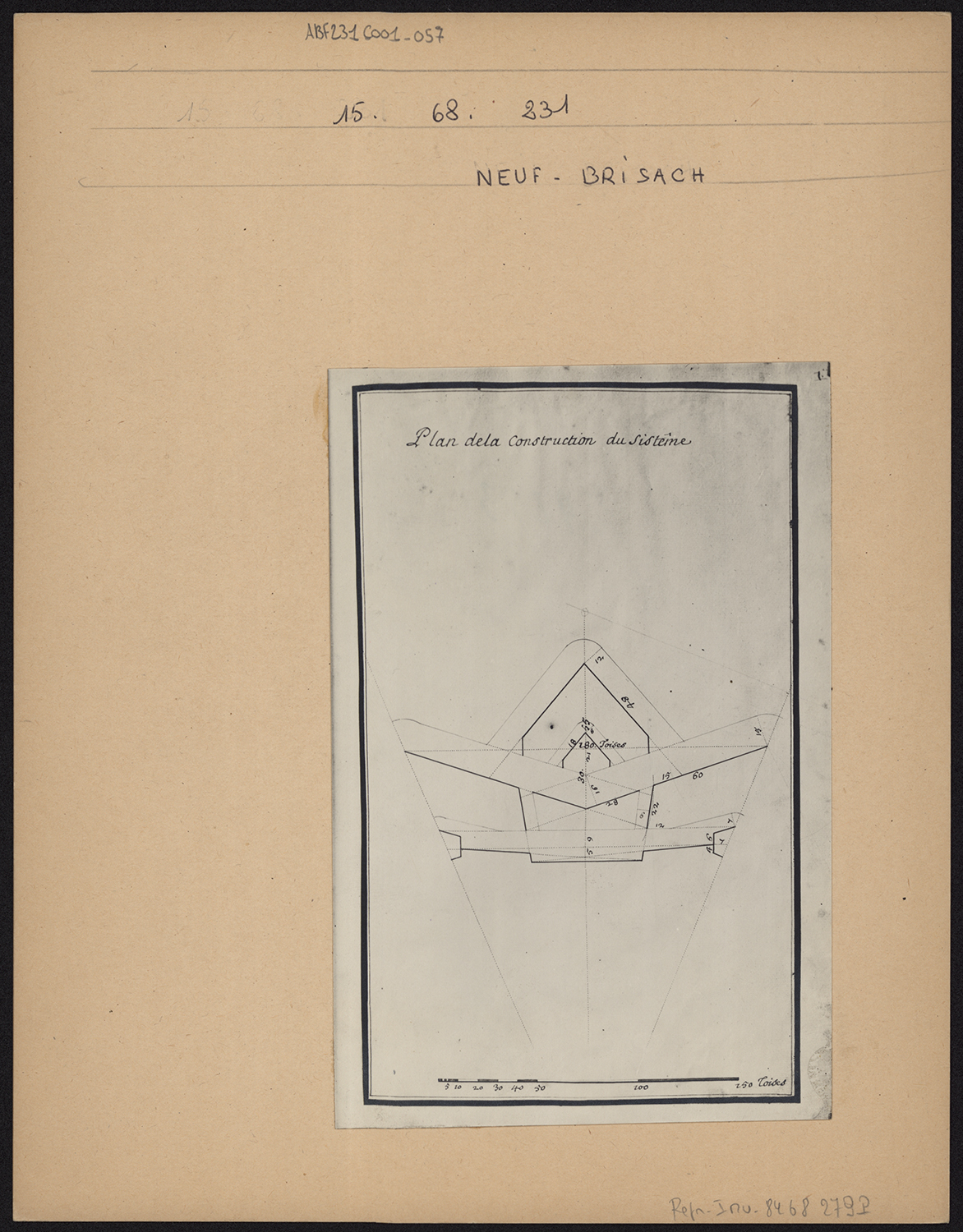 Plan de masse de la construction du système.