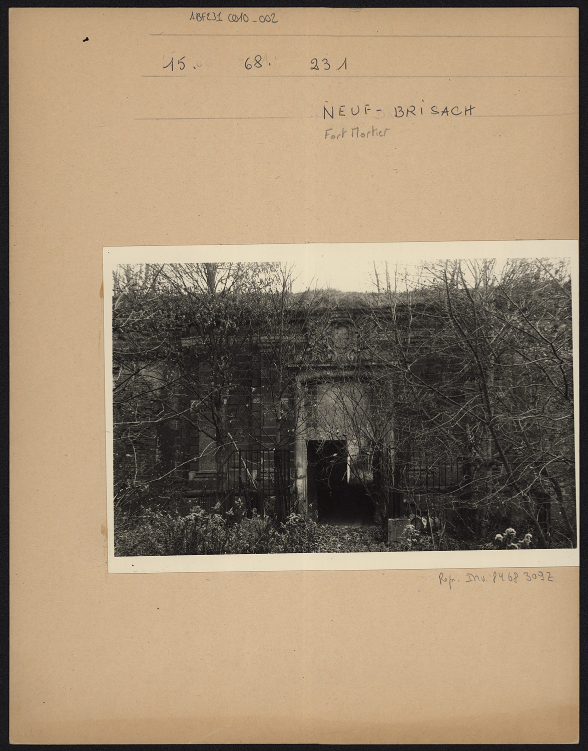 Vue d’ensemble de la porte.