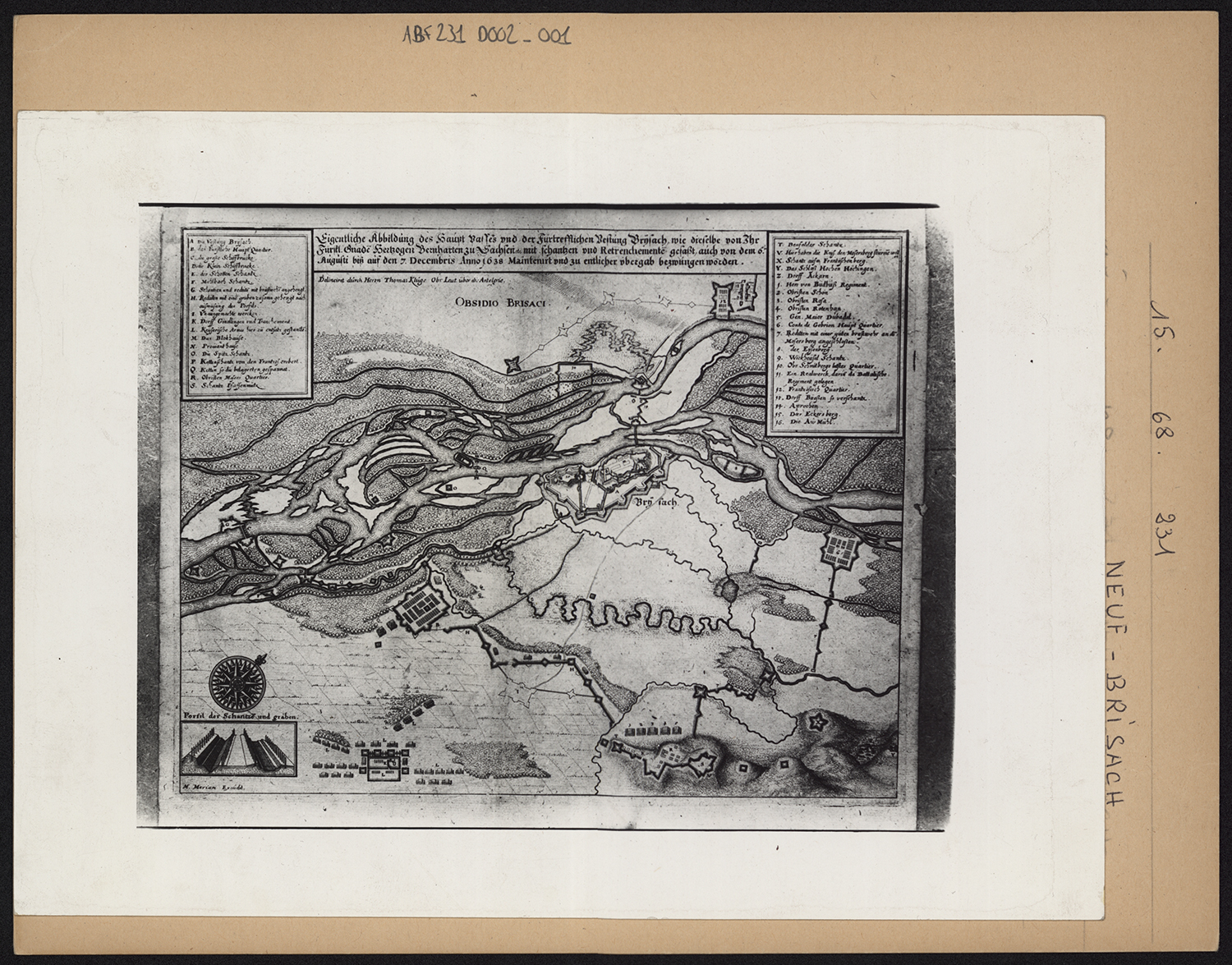 Plan d’ensemble de Vieux-Brisach en Allemagne.