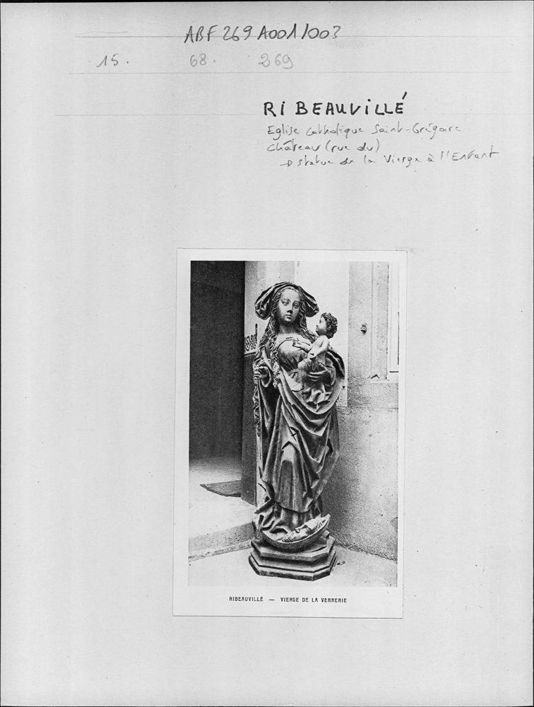 Statue d’une Vierge à l’Enfant provenant de la Verrerie.