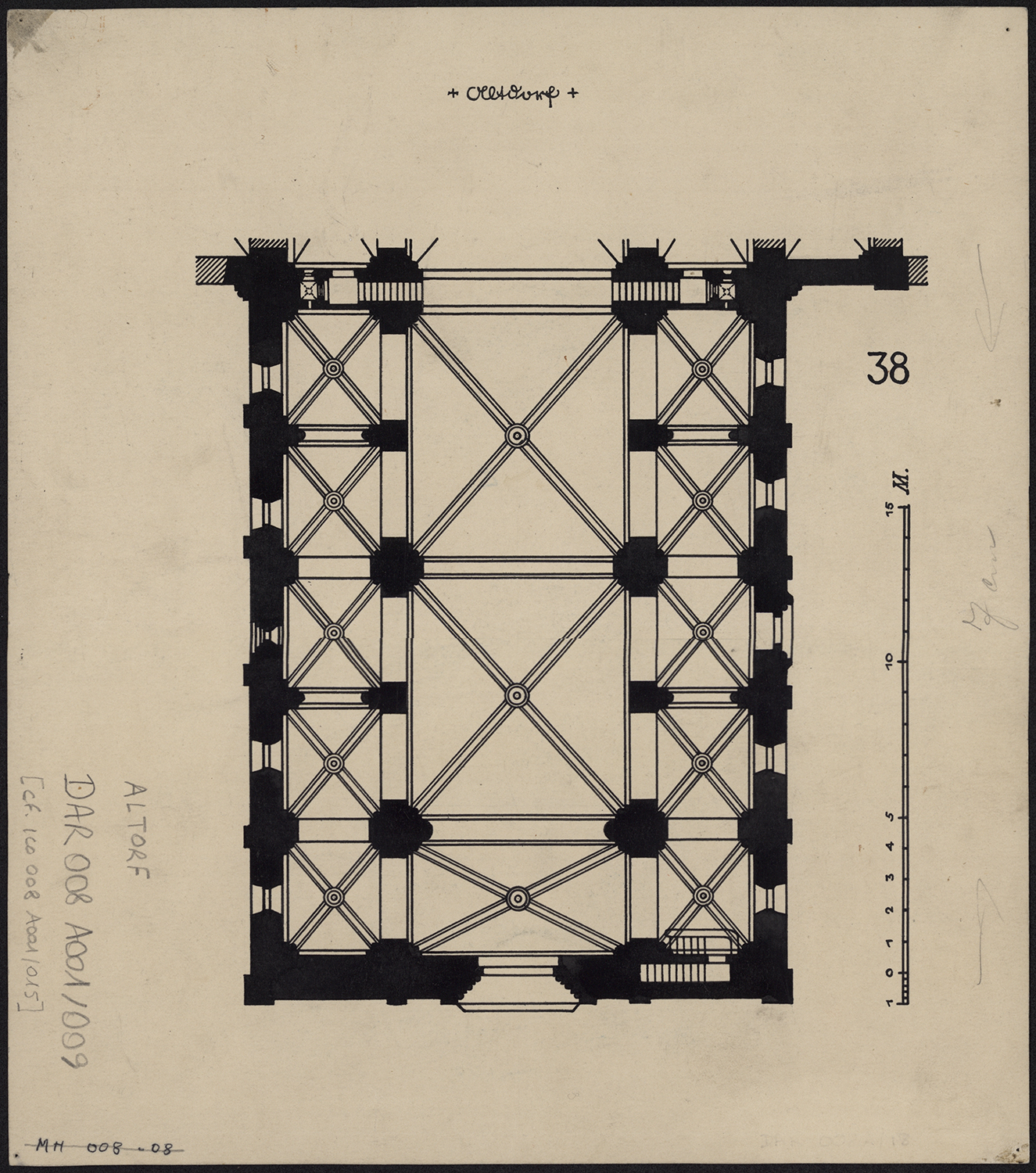 Plan de masse de la nef.