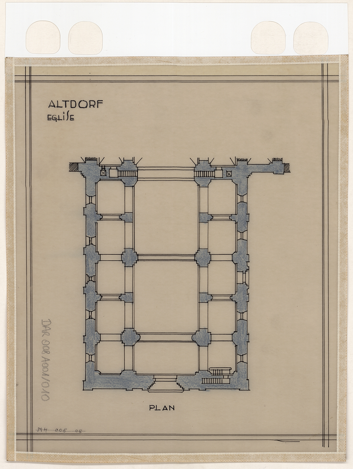 Plan de masse de la nef.