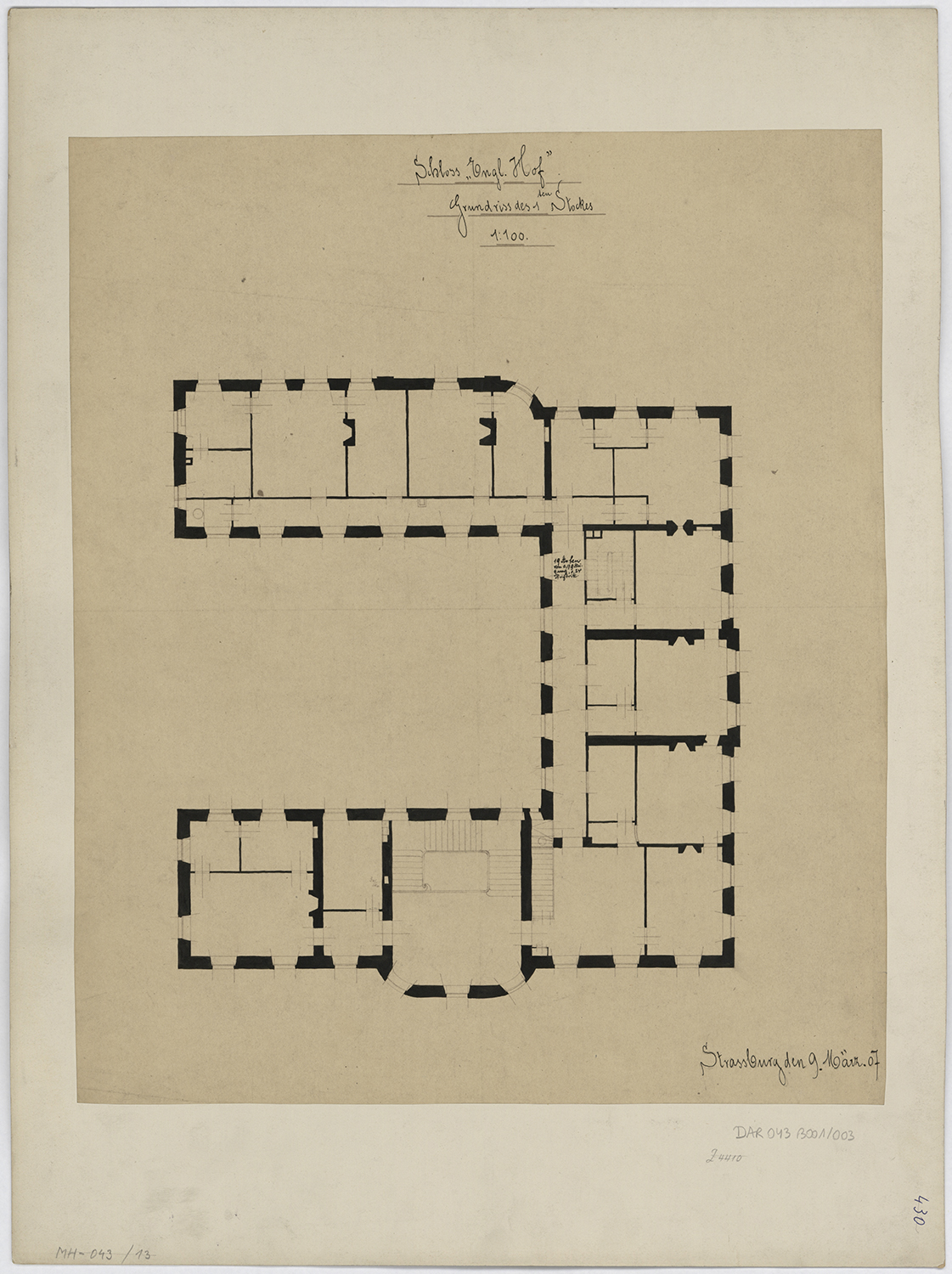 Plan du premier étage.