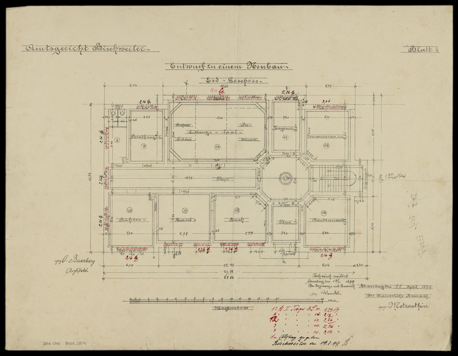 Plan de masse du rez-de-chaussée.