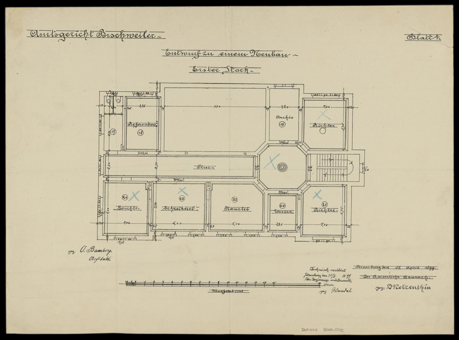 Plan du premier étage.