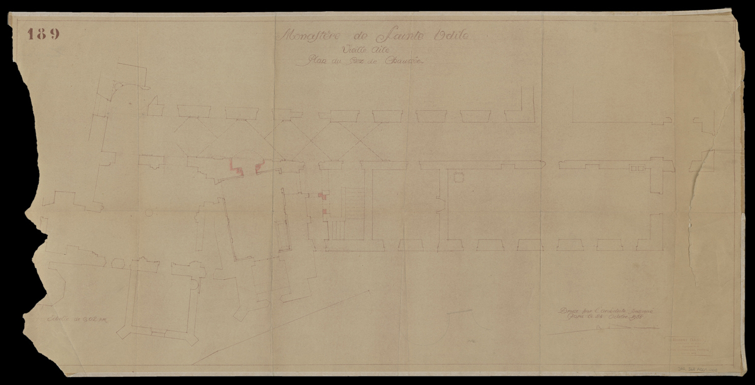 Vieille aile, plan de masse du rez-de-chaussée.