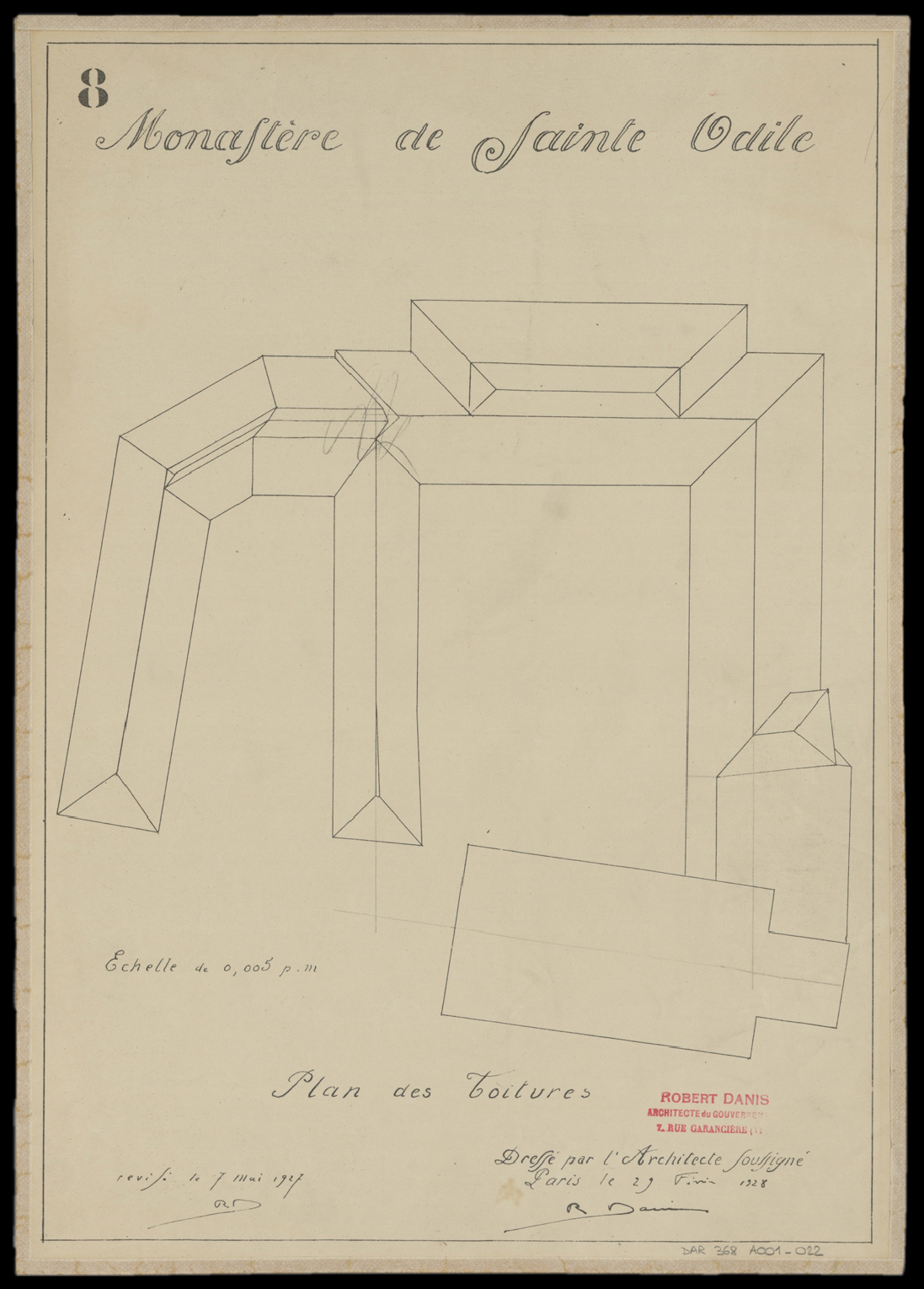 Plan  d’ensemble des toitures.