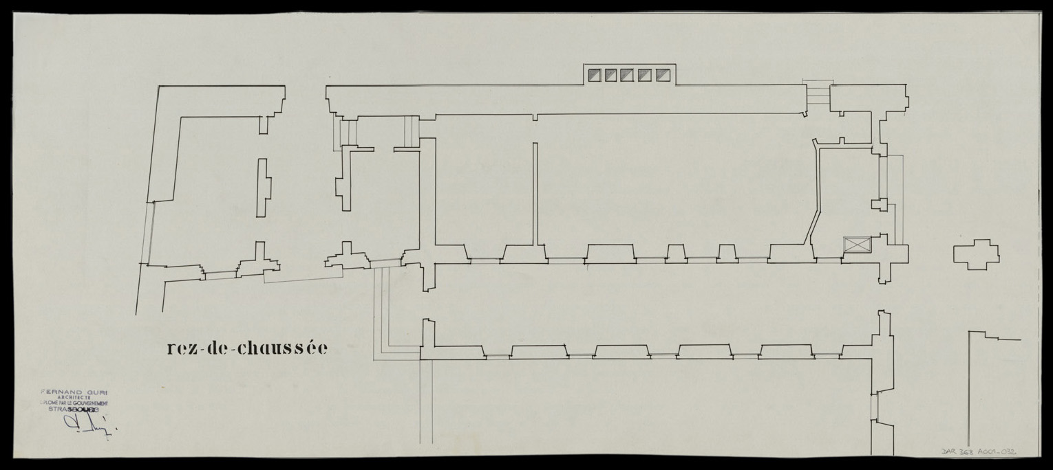 Plan de masse partiel du rez-de-chaussée.