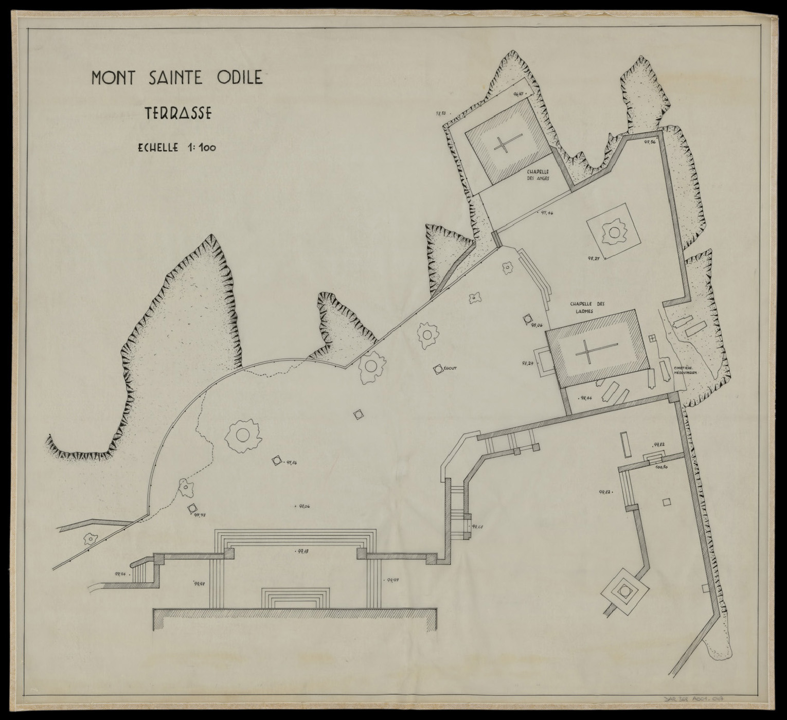 Plan de masse des terrasses.