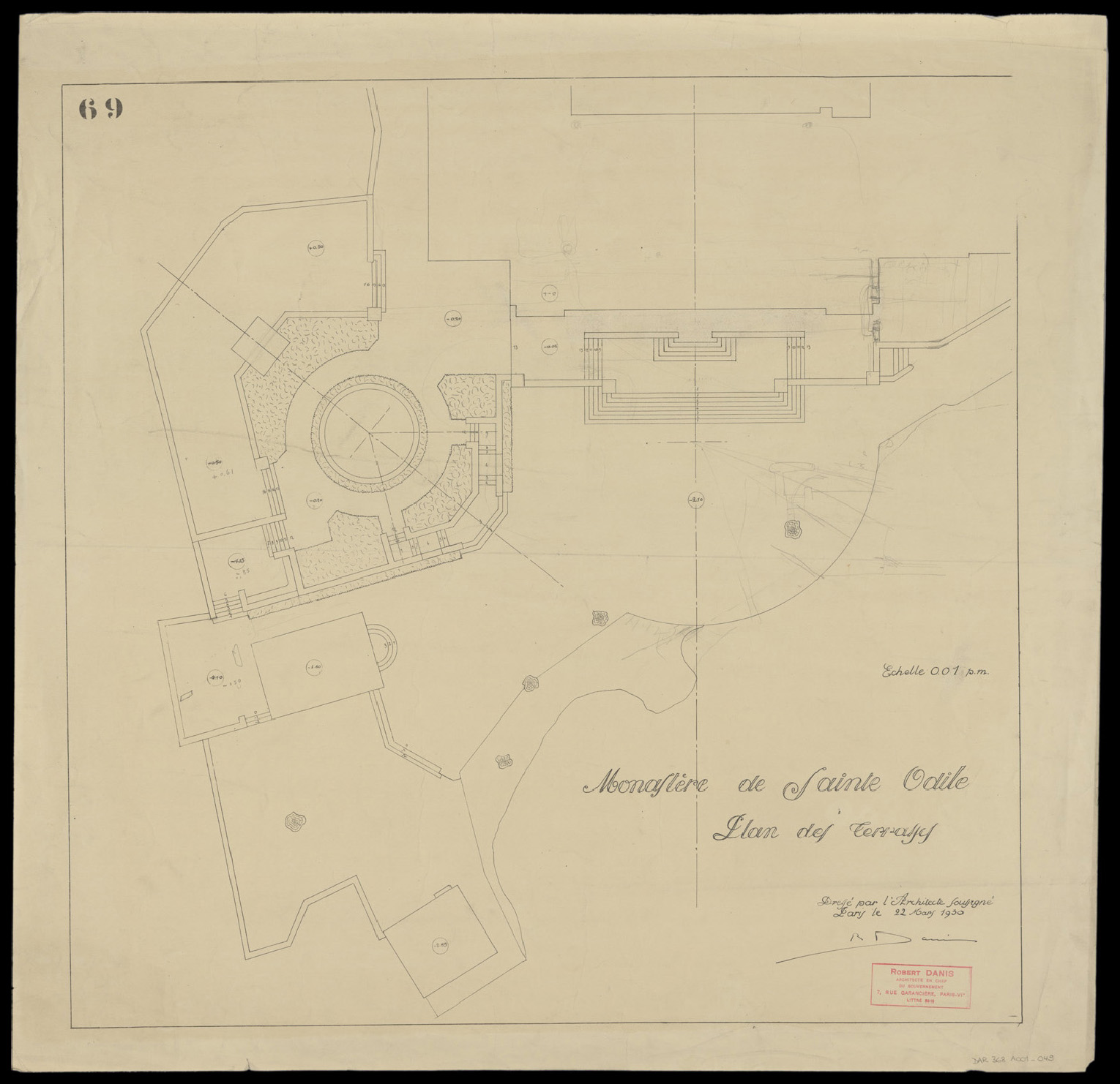 Plan de masse des terrasses.