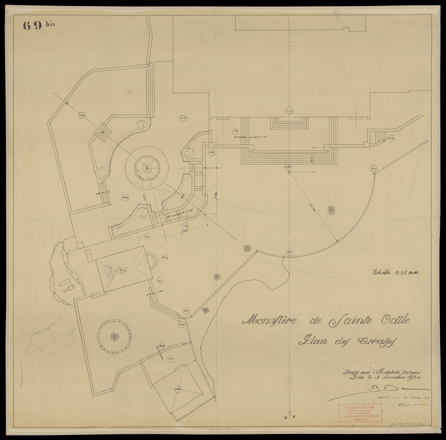 Plan de masse des terrasses.