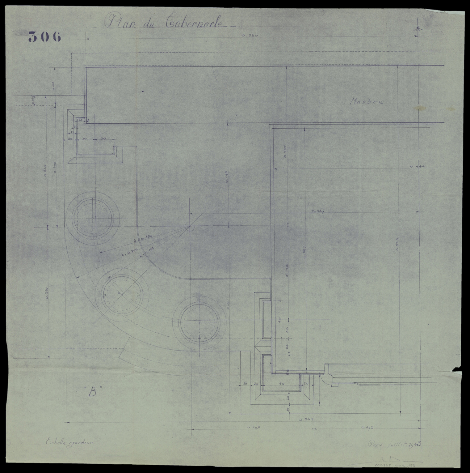 Tabernacle, plan de masse.