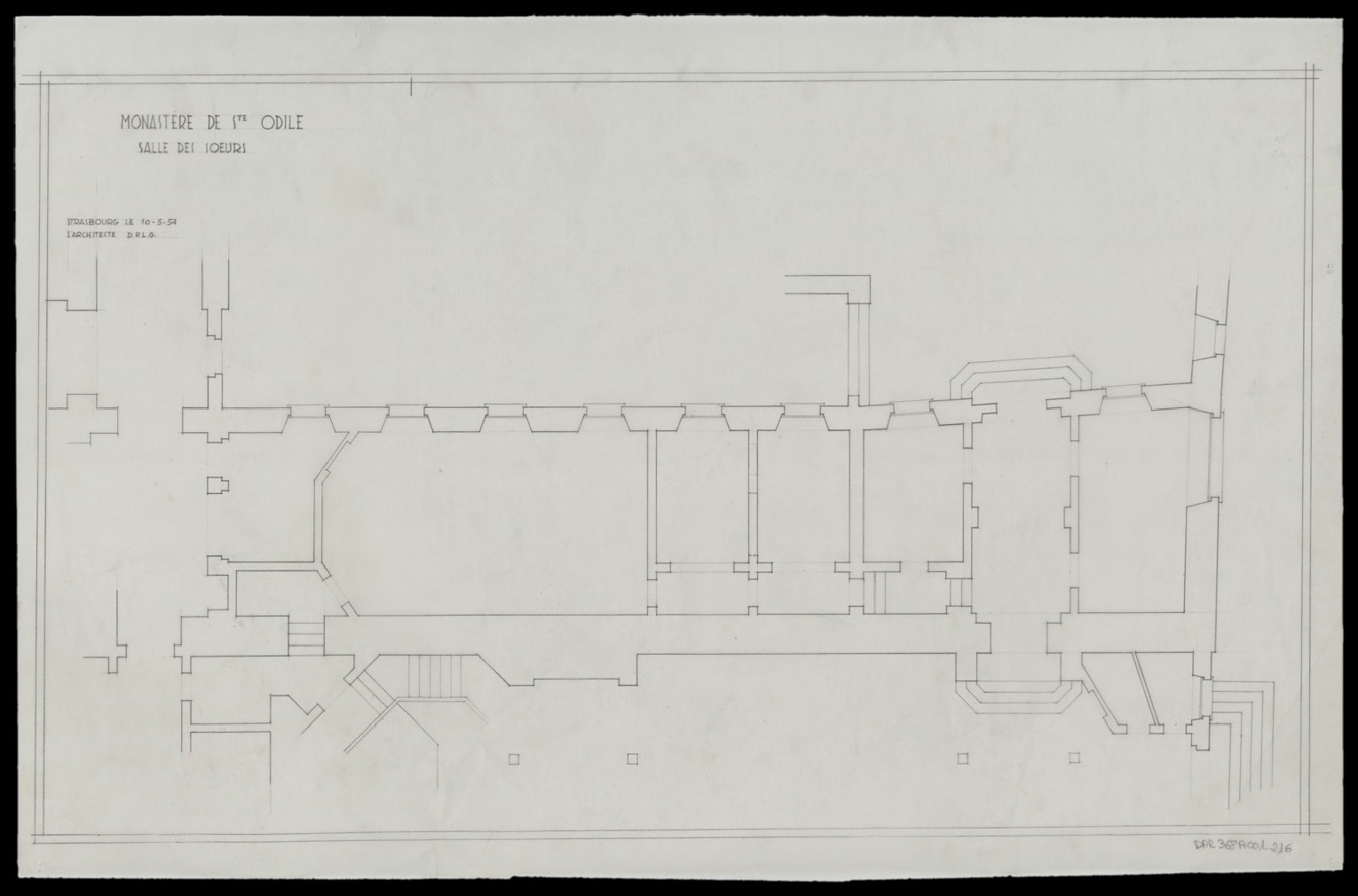 Salle des sœurs, plan de masse.