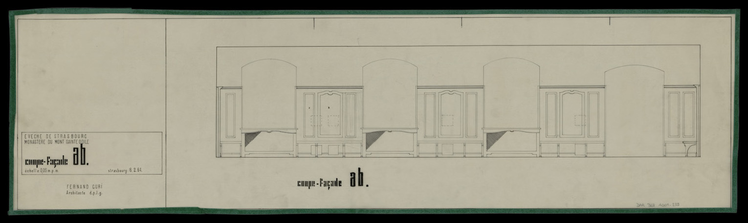 Coupe intérieure d’une salle.