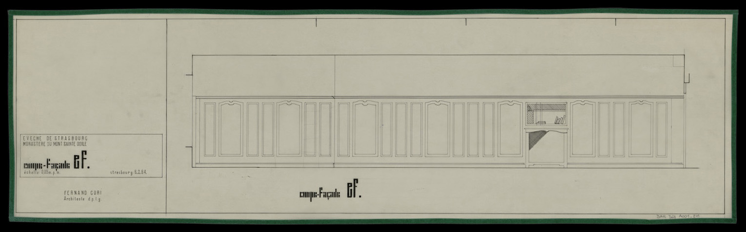 Coupe intérieure d’une salle.