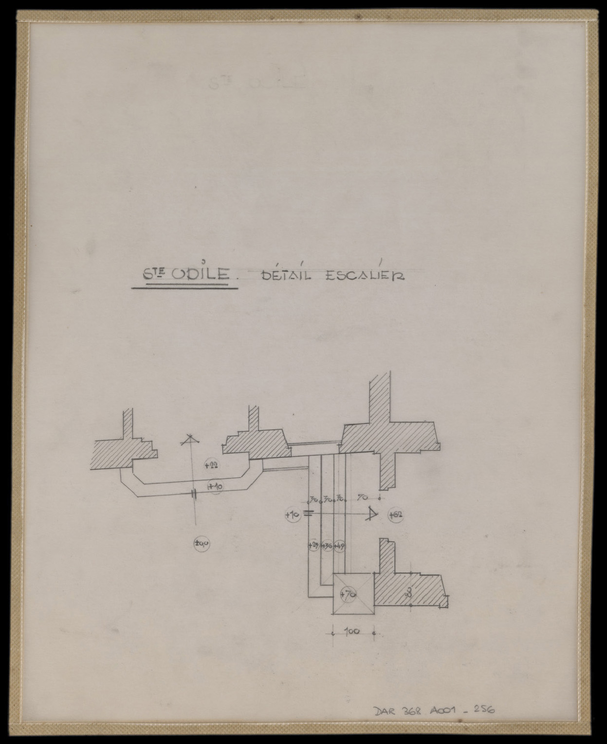 Escalier, plan de masse.