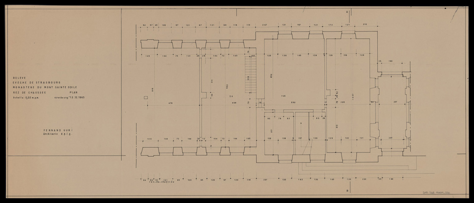 Plan de masse du rez-de-chaussée.