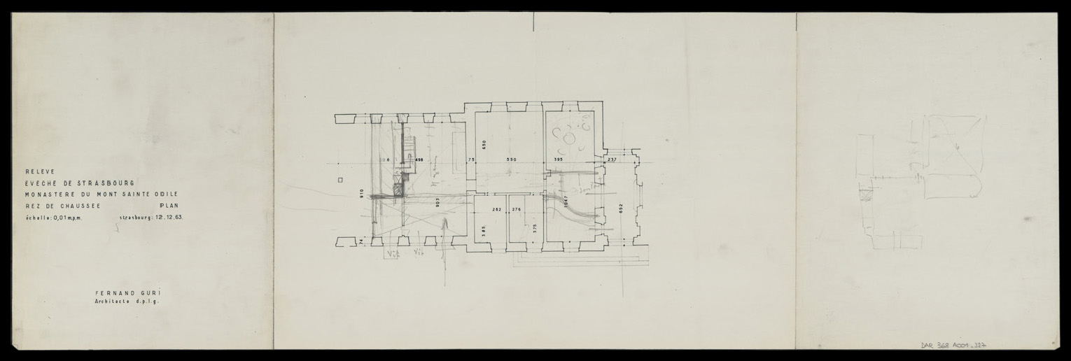 Plan de masse du rez-de-chaussée.