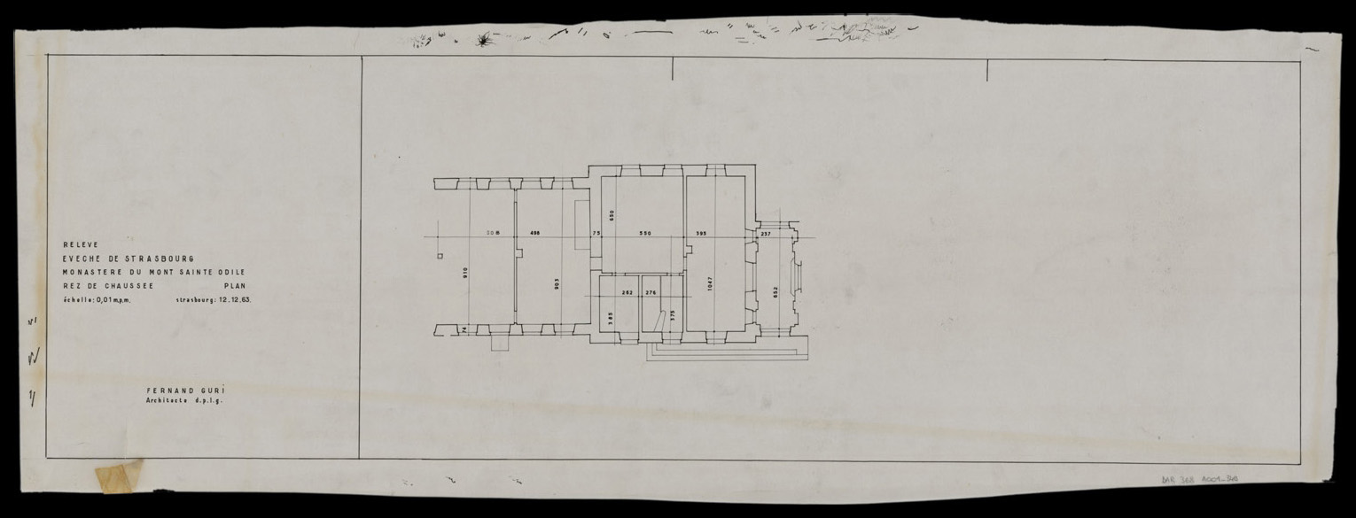 Plan de masse du rez-de-chaussée.