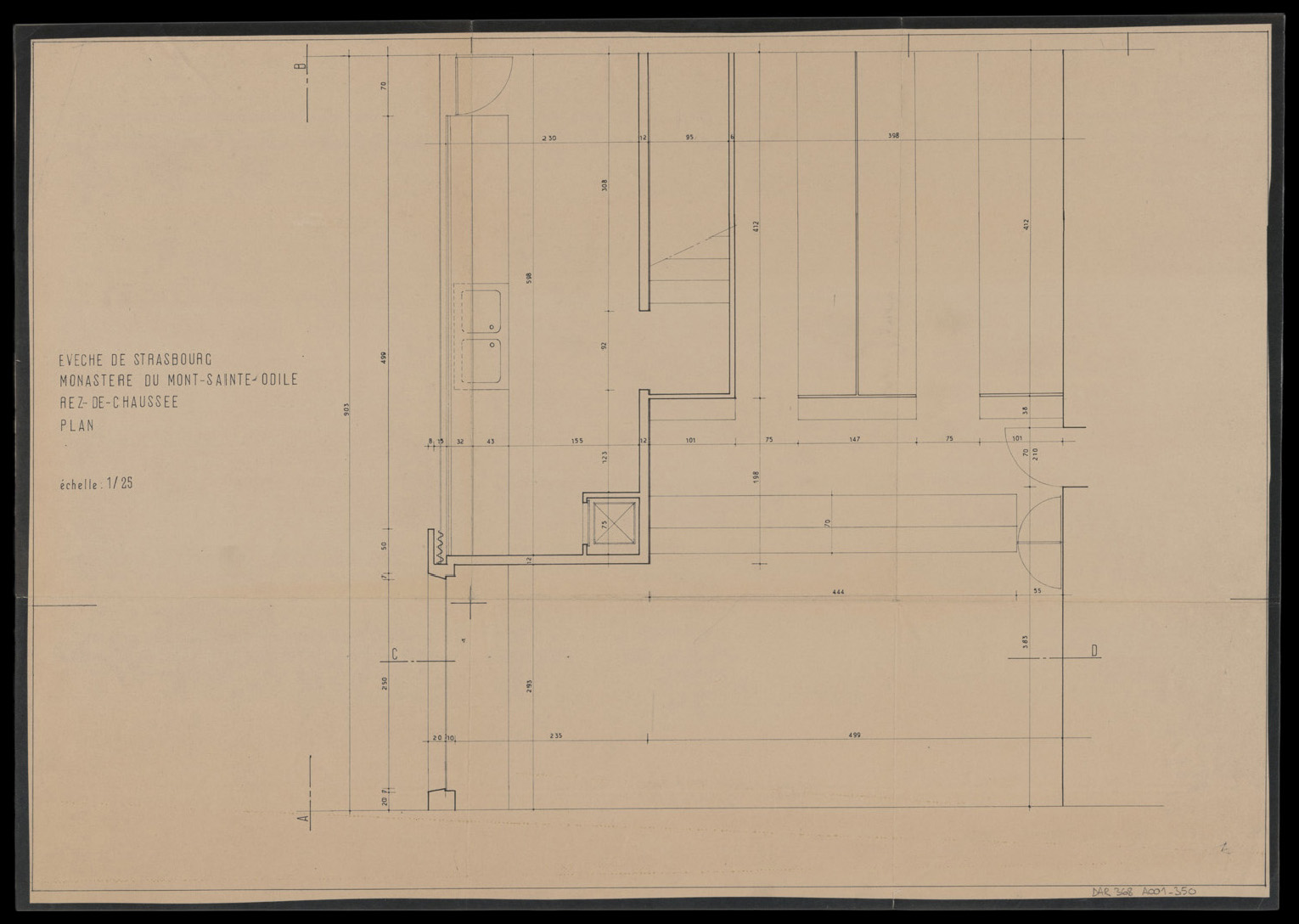 Plan de masse du rez-de-chaussée.