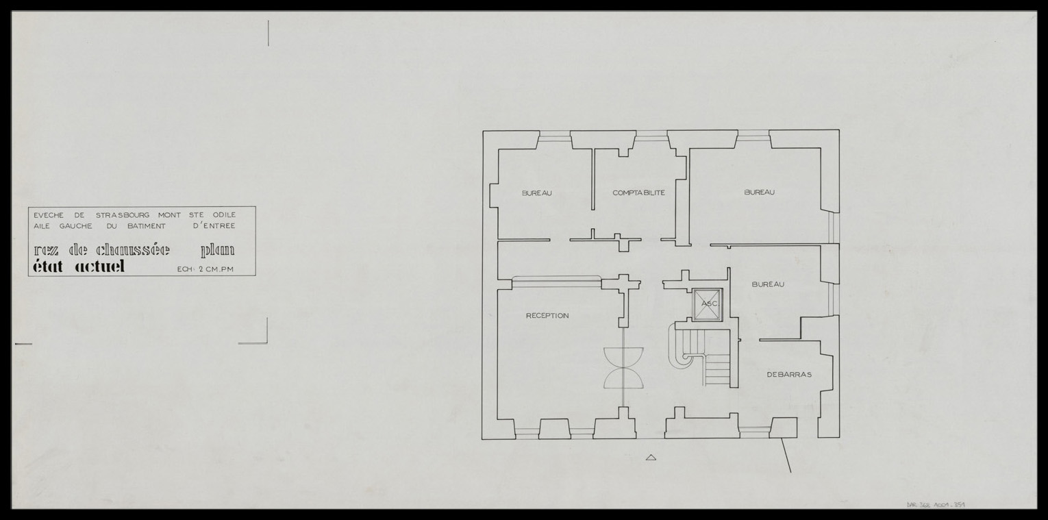 Plan de masse du rez-de-chaussée.