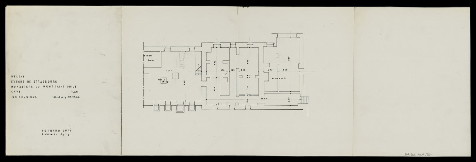 Plan de masse des caves.