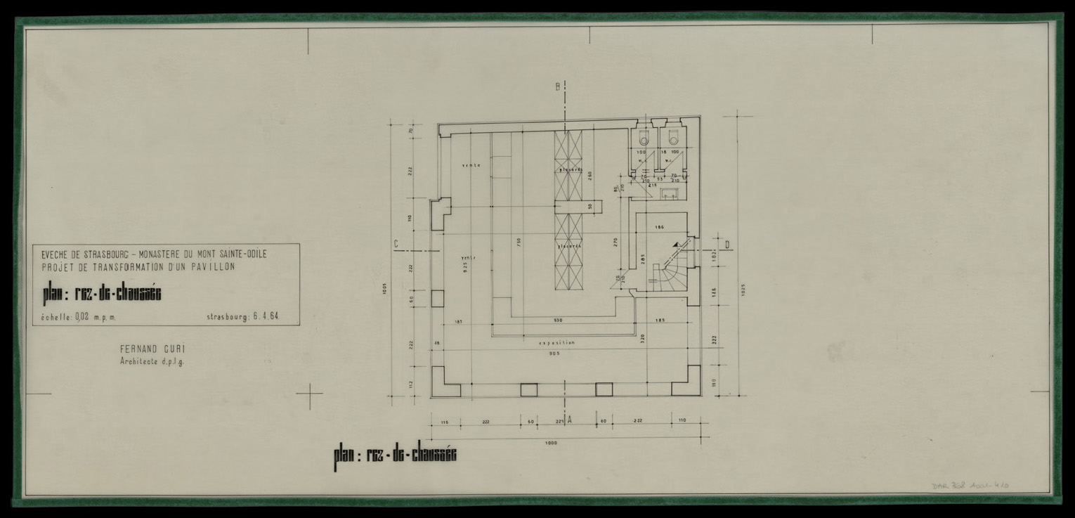 Projet de transformation d’un pavillon, plan de masse du rez-de-chaussée.