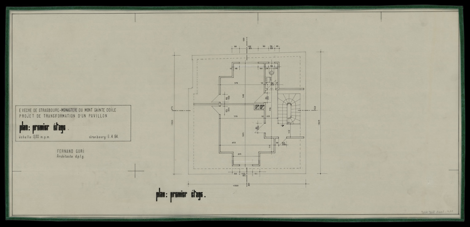 Projet de transformation d’un pavillon, plan de masse du premier étage.