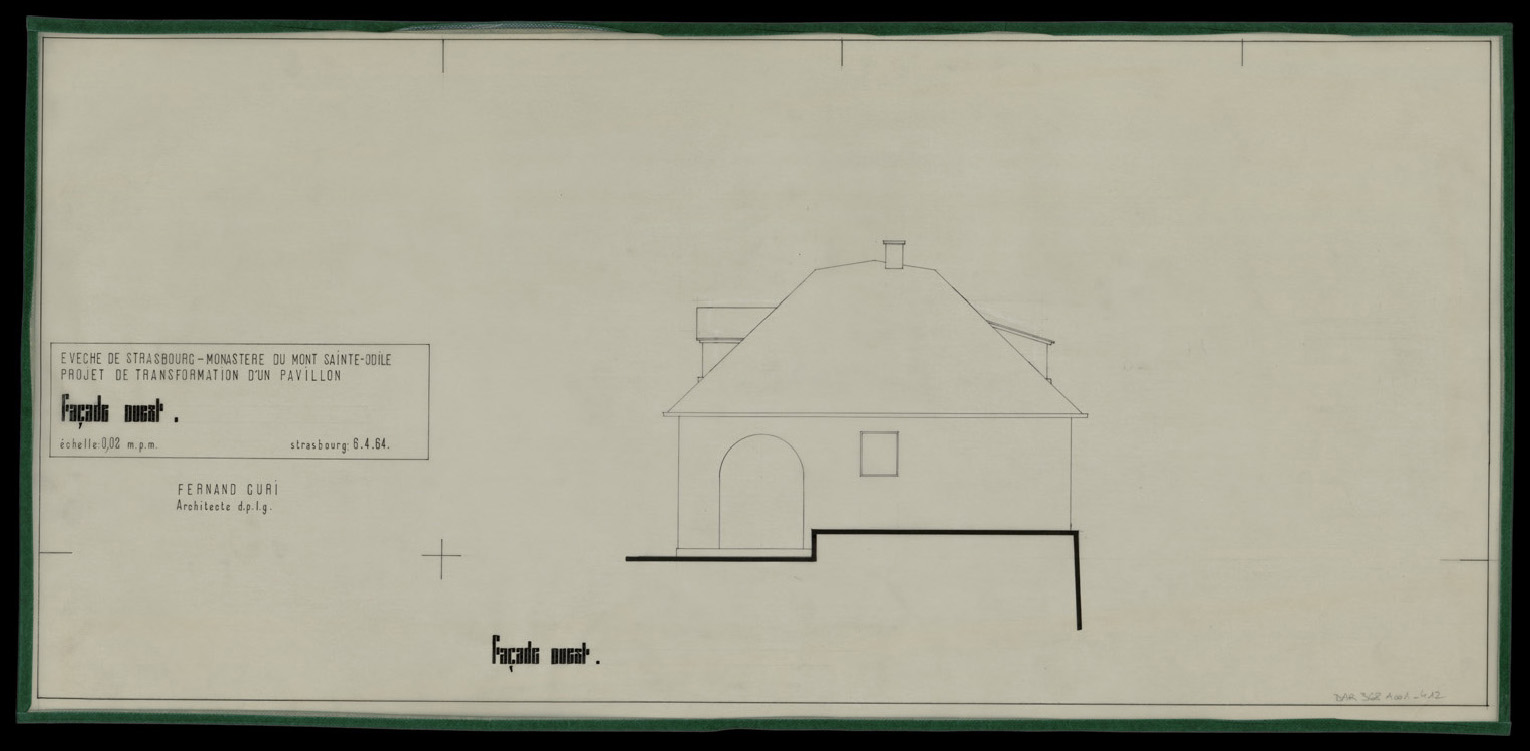 Projet de transformation d’un pavillon, élévation de la façade ouest.