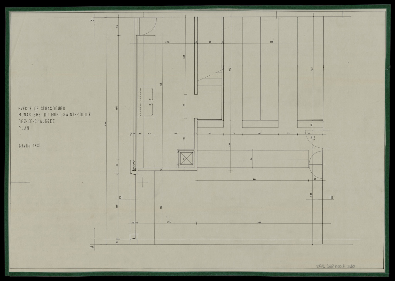 Plan de masse du rez-de-chaussée.