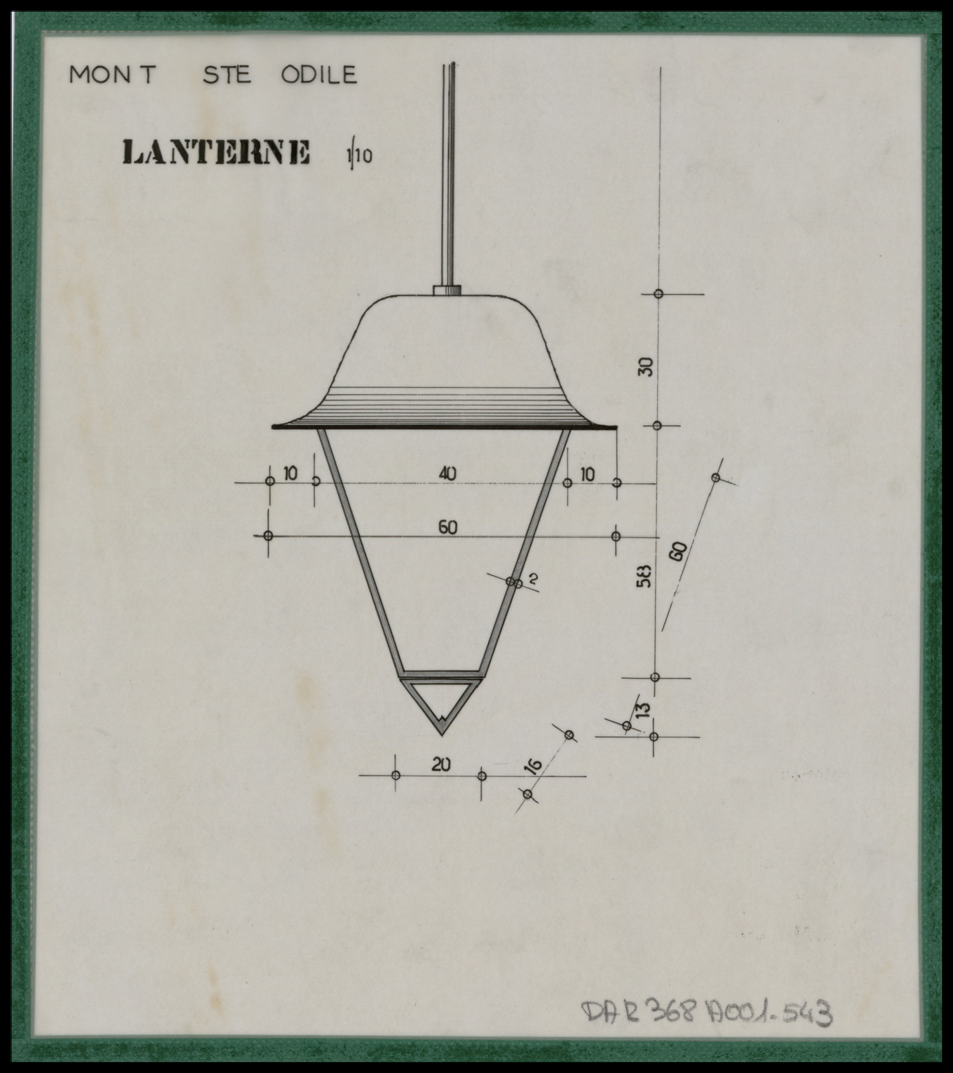 Lanterne, élévation.