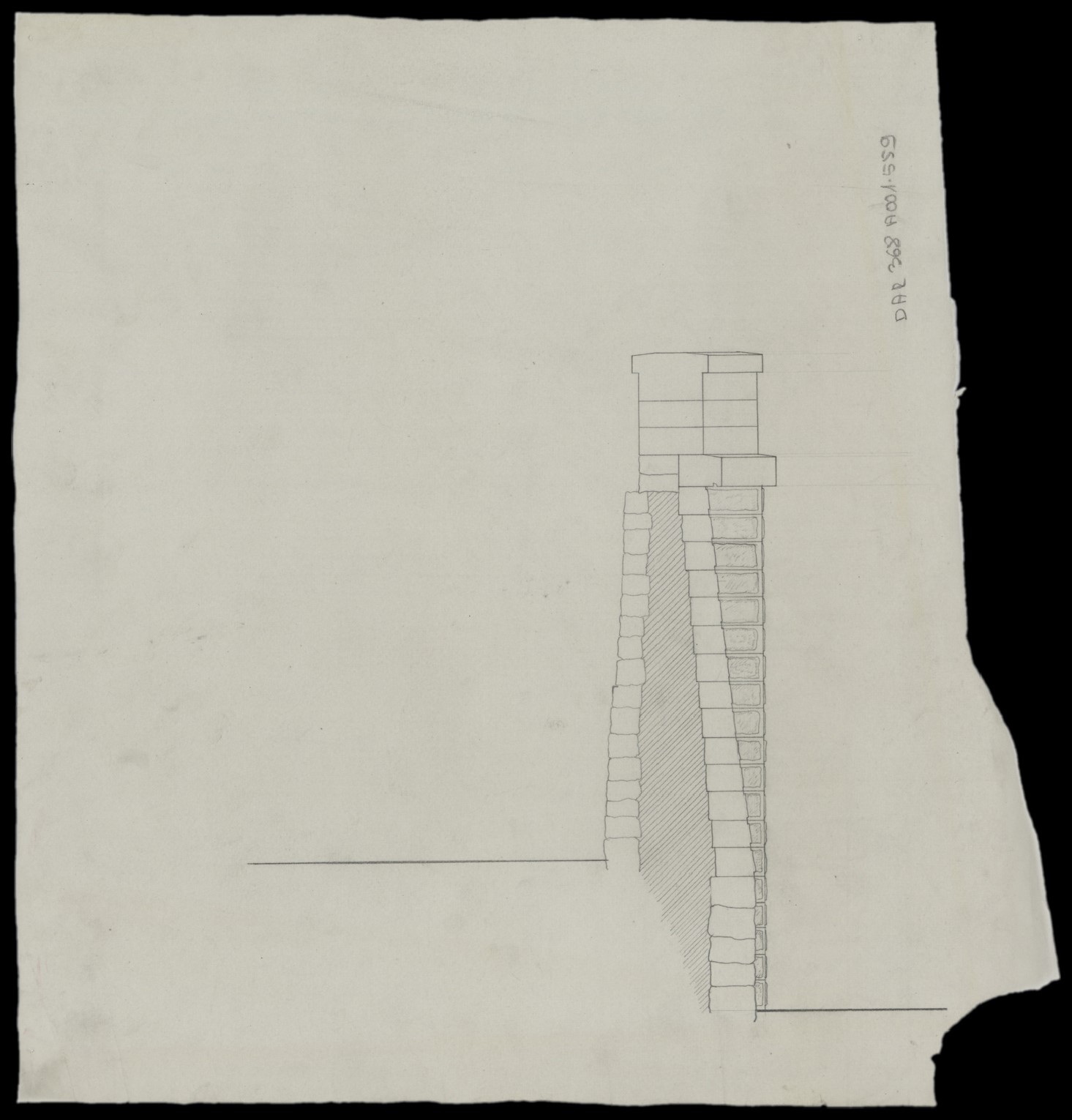 Coupe sur une maçonnerie.