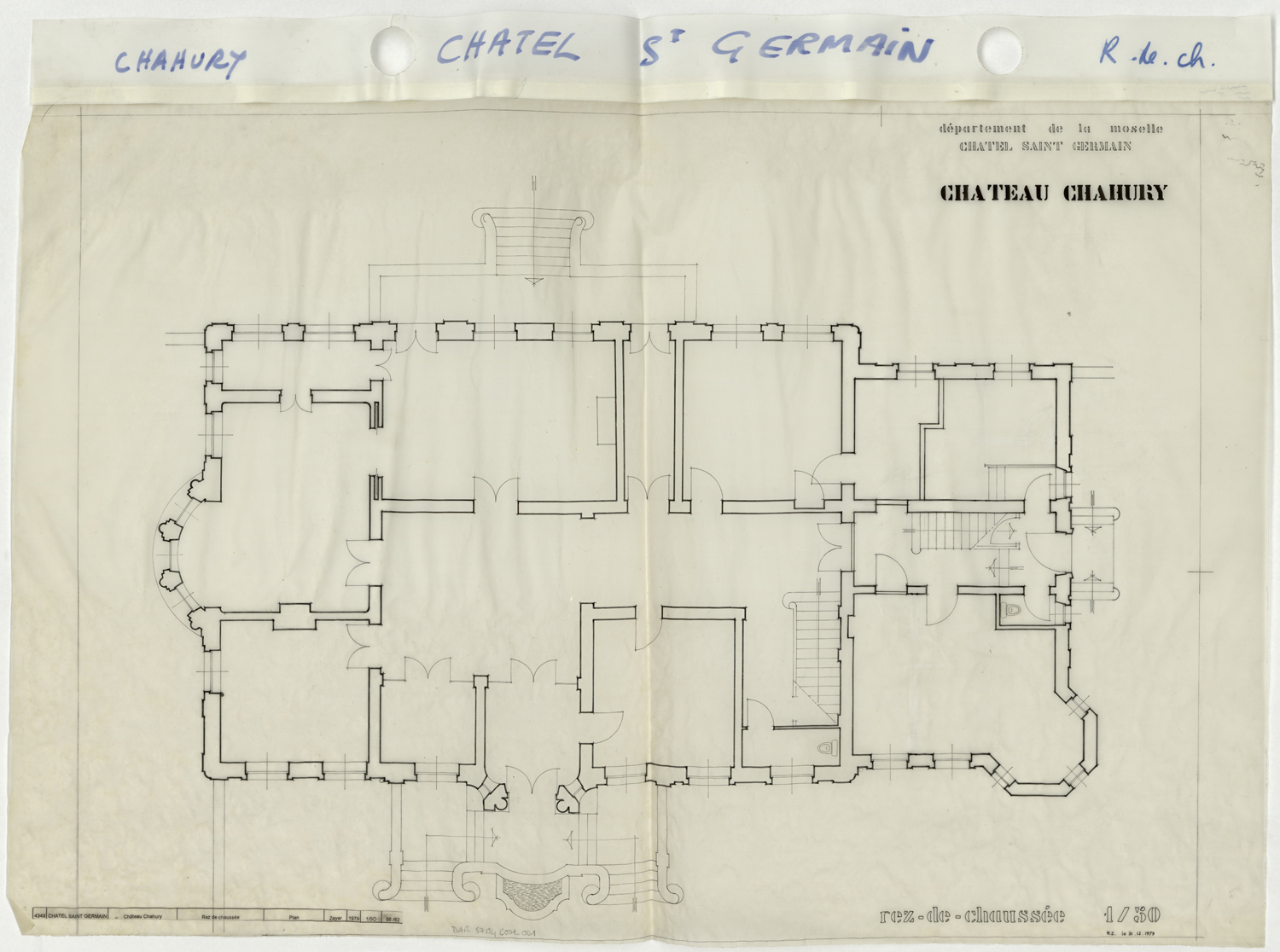 Plan de masse du rez-de-chaussée.