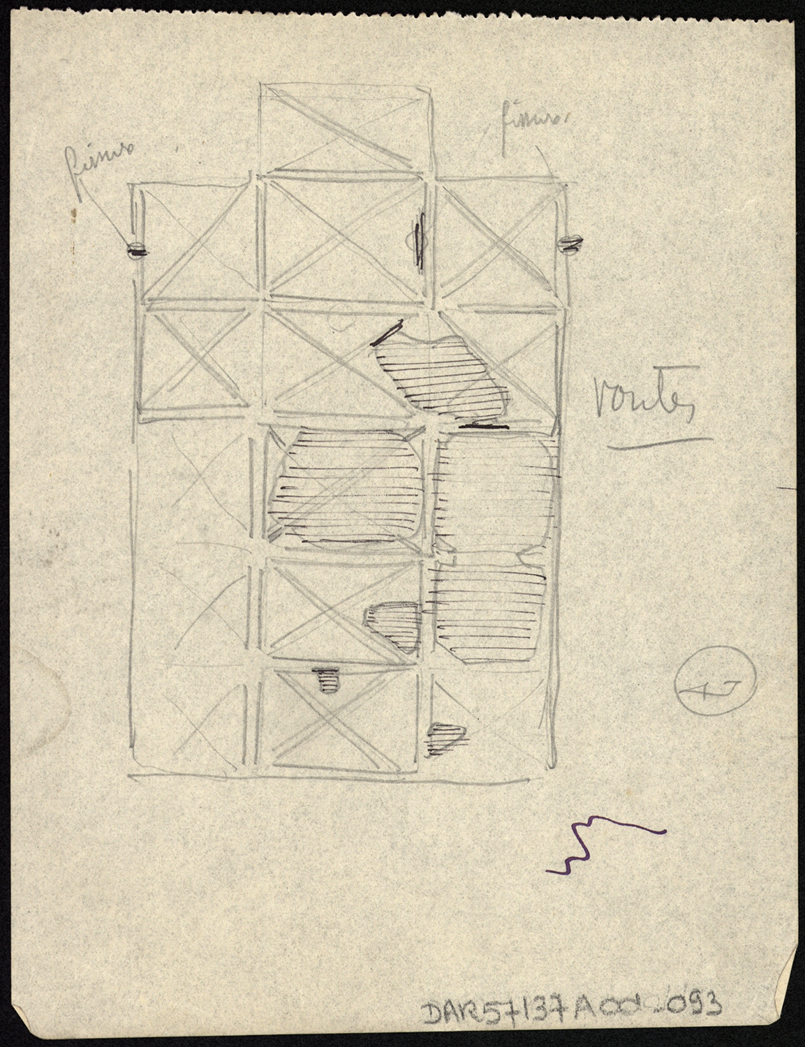 Dommages de guerre, plan d’ensemble du voûtement.