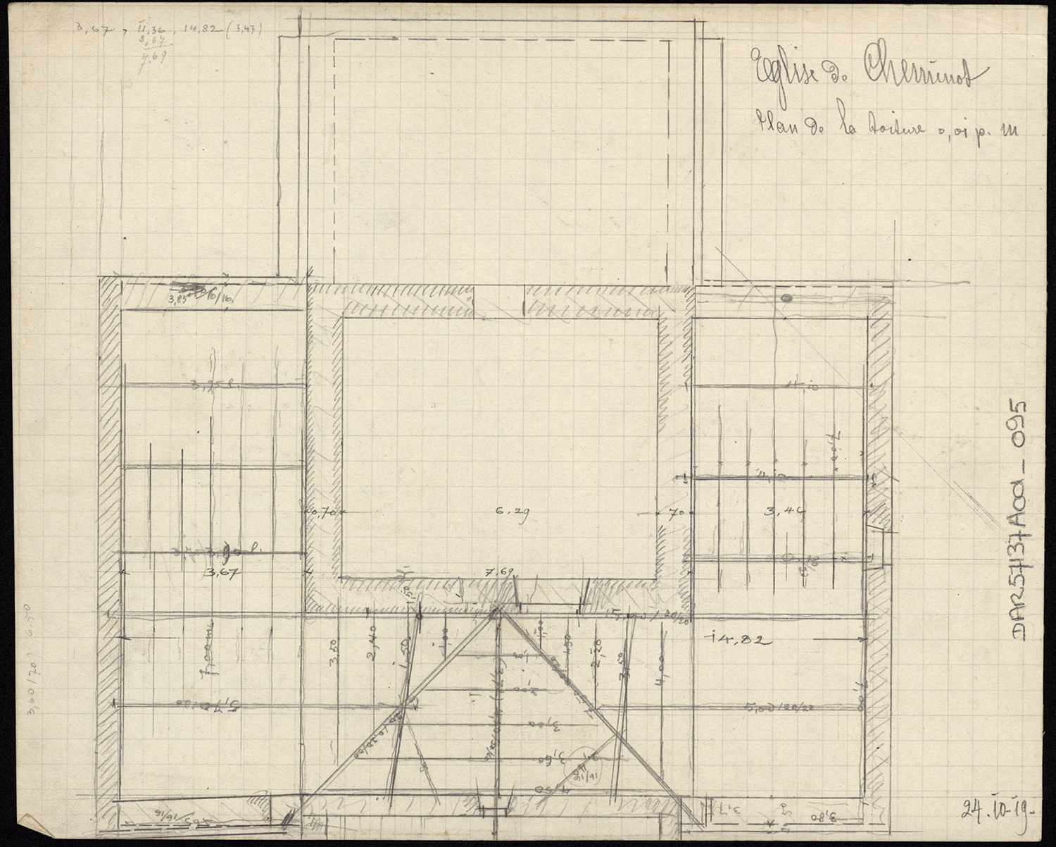 Plan de la toiture.