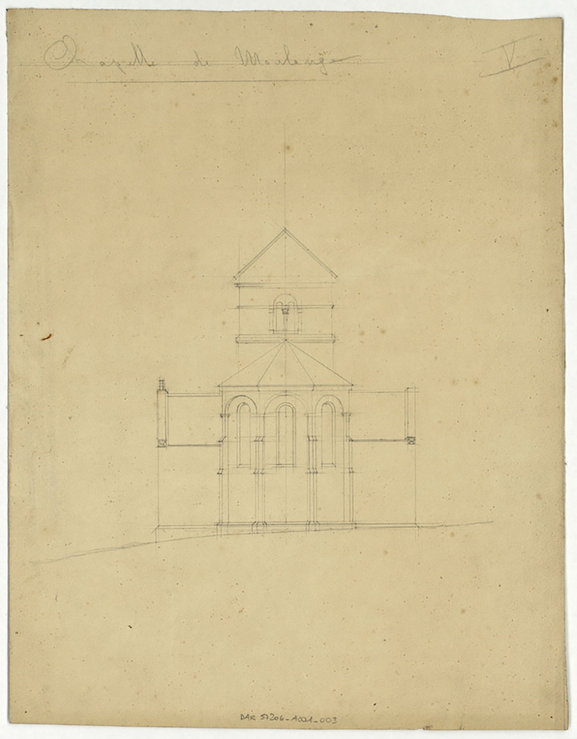 Elévation du chevet.