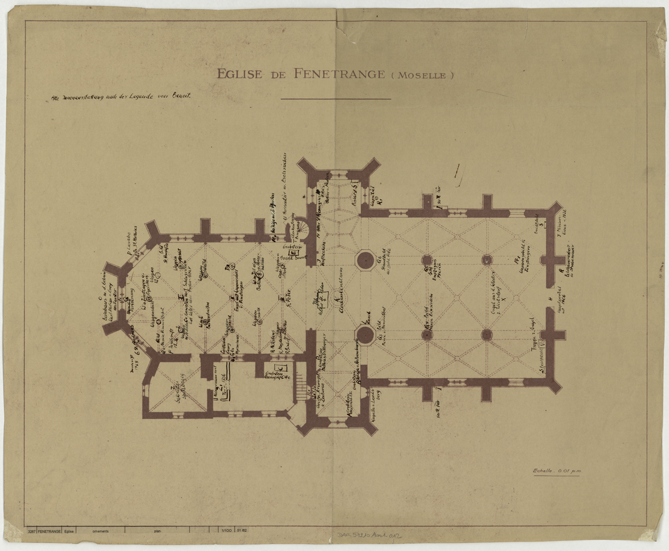 Plan d’ensemble du décor du cycle de saint Benoît.